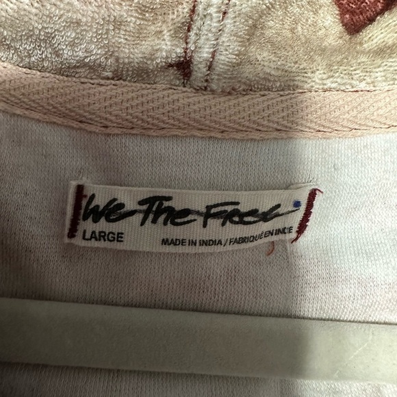 We the Free Terry Cardigan Hoodie Pullover, Size Large (v) - Picture 6 of 10